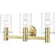 Apolla 3 Light 24 inch Vintage Brass Vanity Light Wall Light